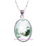 Sold Out Natural Green Phantom Crystal Quartz Pendant & 18"L 925 Sterling Silver (RH) Necklace Gift-Spirit Healing & Match Fashion/Leisure Garments